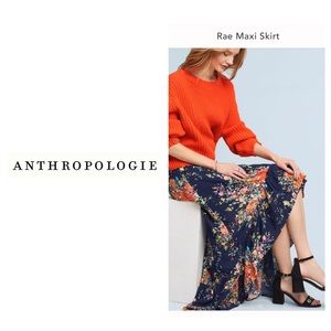 NWOT - On the Road Rae Maxi Skirt, L navy motif